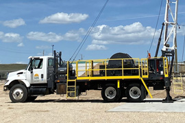 Swab Rig with mast raised